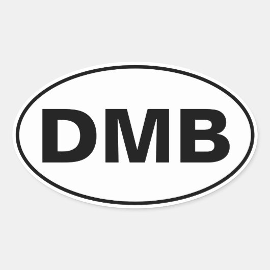 DMBイニシャル楕円ステッカー 楕円形シール (正面)