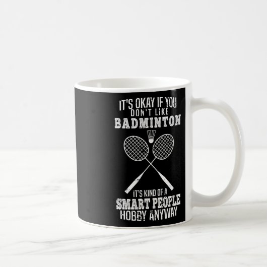 Dmintonおもしろいが嫌いなもしら大丈夫 コーヒーマグカップ (右)