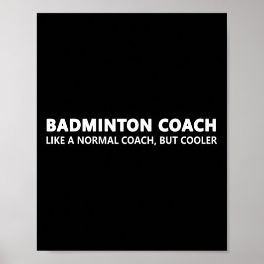 Dmintonトレーナおもしろいー定義Dminton Coach ポスター (正面)