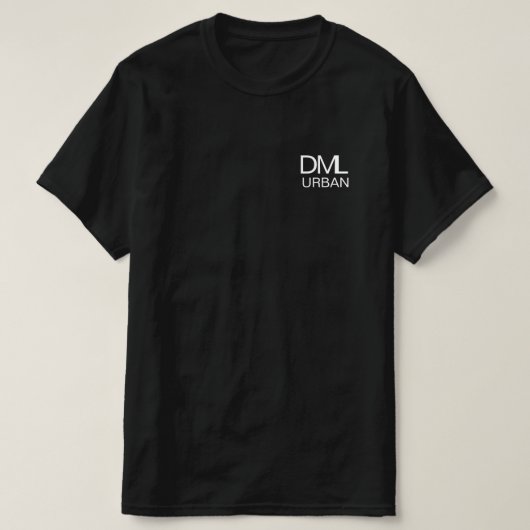 DML URBAN Simple negra Tシャツ (デザイン正面)