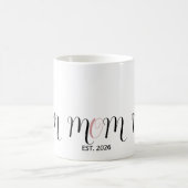 DMom Established Black Pink Script New Mom Gift コーヒーマグカップ (中央)