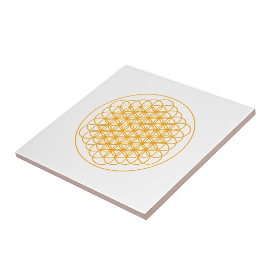 DMTによる生命セラミックタイルの花 タイル (側面)