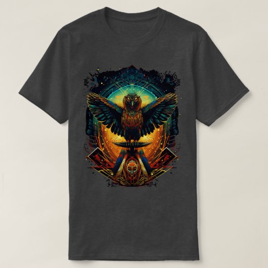 DMTアートシャーマンイーグル Tシャツ (デザイン正面)