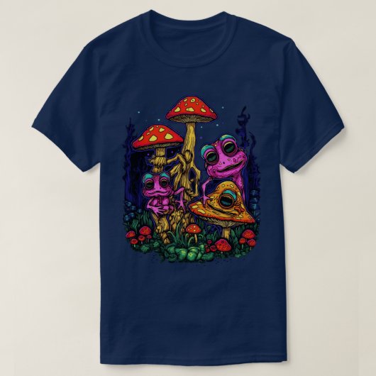 DMTアートスタイルシュールームフロッグ6 Tシャツ (デザイン正面)