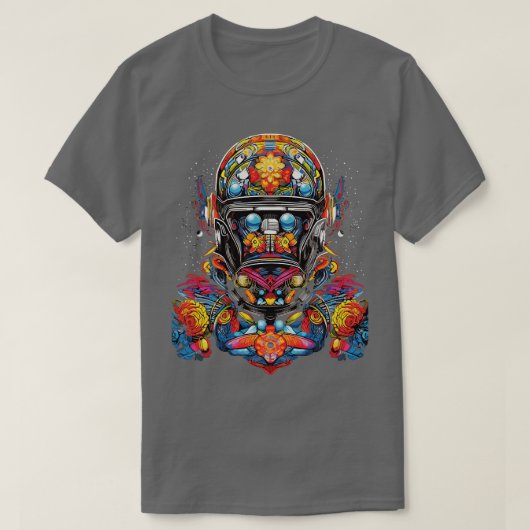 DMTアートスペイサイケデリックスマン4 Tシャツ (デザイン正面)