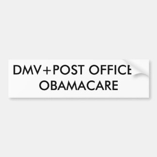 DMV+郵便局の=OBAMACARE バンパーステッカー