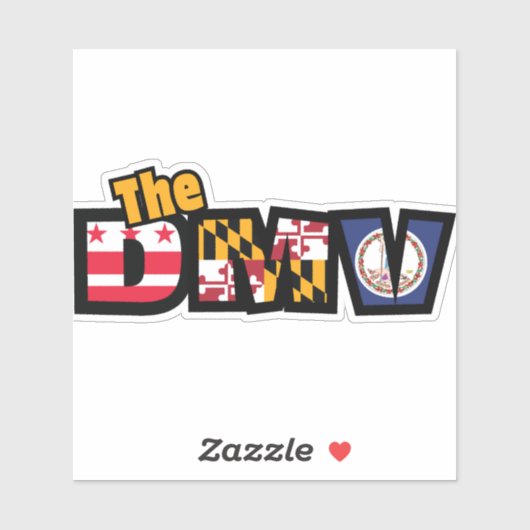 DMV DCメリーランドバージニアダイカットデカール シール (シート)