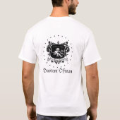 DMWのメンズ千鳥格子のなプリント Tシャツ (裏面)