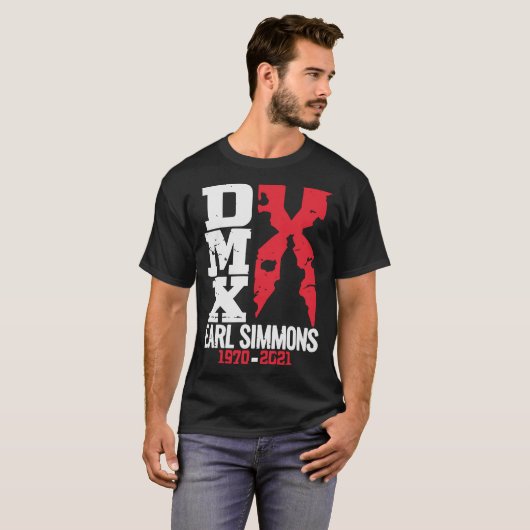 DMX Rapper Earl SimmonsDark Man X Ruff Ryders [HIs Tシャツ (正面フル)