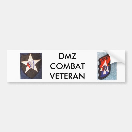 DMZの戦闘の退役軍人 バンパーステッカー (正面)