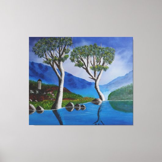 DMZ Korea River Lookout Tower付近 キャンバスプリント (正面)