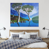 DMZ Korea River Lookout Tower付近 キャンバスプリント (インサイチュ (寝室))