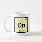 Dn – ディナー化学周期表記号 コーヒーマグカップ (左)