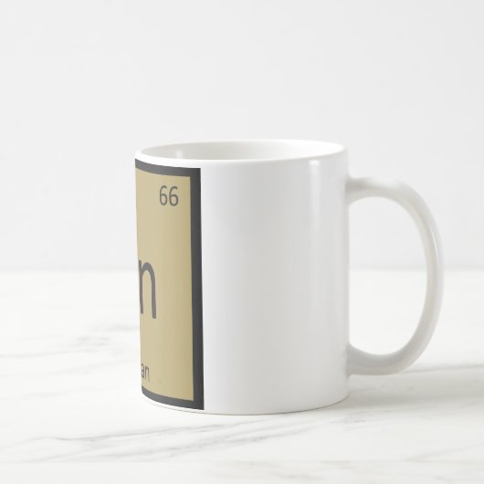 Dn - ドリアンフルーツ化学周期表シンボル コーヒーマグカップ (右)