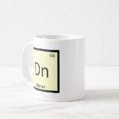 Dn - 夕食の化学元素記号 コーヒーマグカップ (正面左)