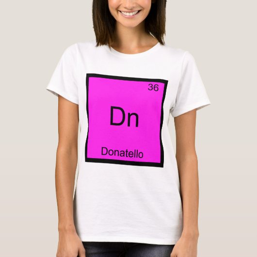 Dn - Donatello おもしろい Chemistry Elementシンボルティー Tシャツ (正面)
