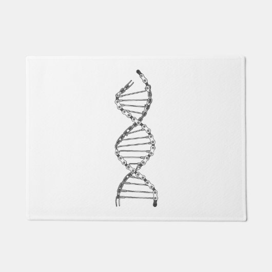 DNAおもしろいサイクリング自転車チェーンマウンテンバイクラブ ドアマット (正面)