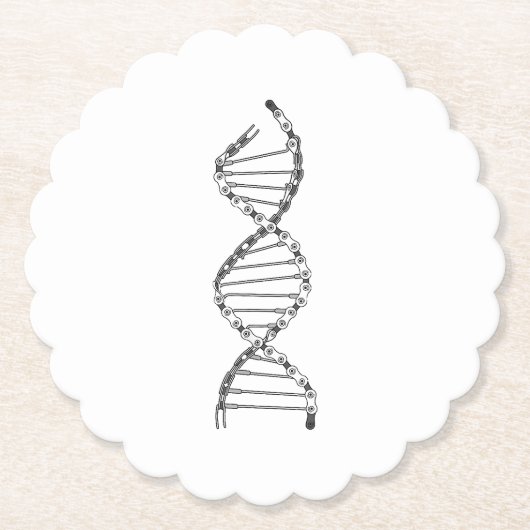 DNAおもしろいサイクリング自転車チェーンマウンテンバイクラブ ペーパーコースター (正面)