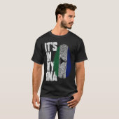 DNAにバソトの誇り レソト国旗 Tシャツ (正面フル)
