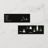 DNAのゲルの電気泳動の名刺(細い) スキニー名刺 (正面/裏面)