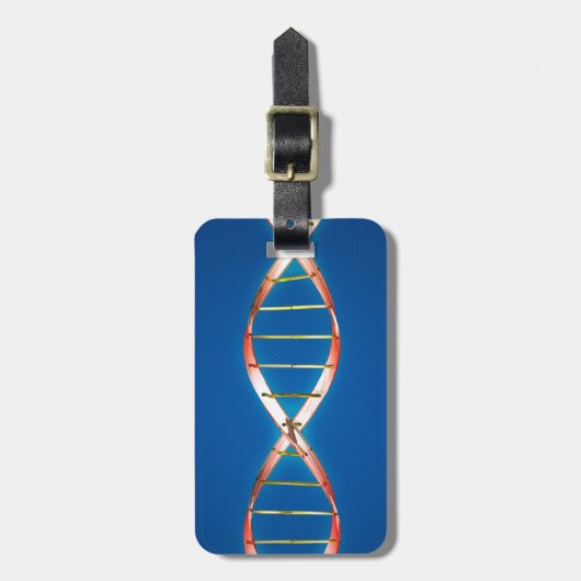 DNAの二重螺旋 ラゲッジタグ (正面縦)