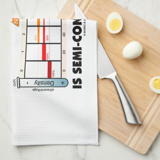 DNAの写しは半保守的です キッチンタオル (四つ折り)