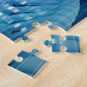 DNAの分子の螺旋形科学の抽象芸術の背景の芸術 ジグソーパズル (側面)