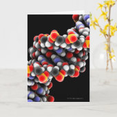 DNAの分子。 DNAの分子モデル カード (黄色い花)