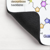 DNAの化学構造の詳細ダイヤグラム マウスパッド (コーナー)