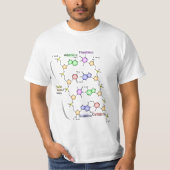 DNAの化学構造のTシャツ図 Tシャツ (正面)