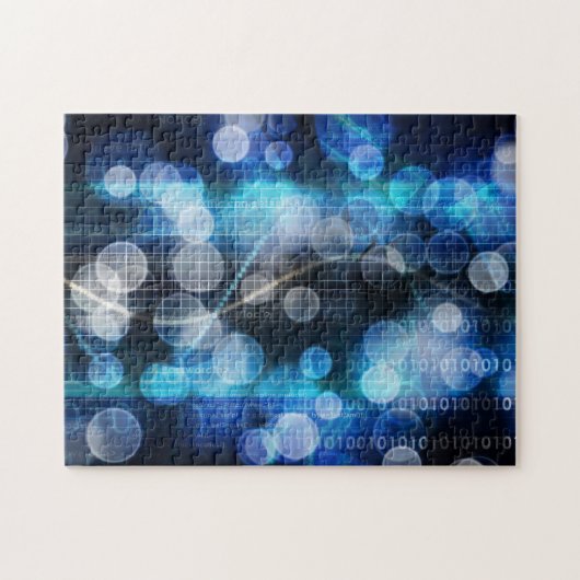 DNAの医学およびバイオテクノロジー化学遺伝子 ジグソーパズル (横)