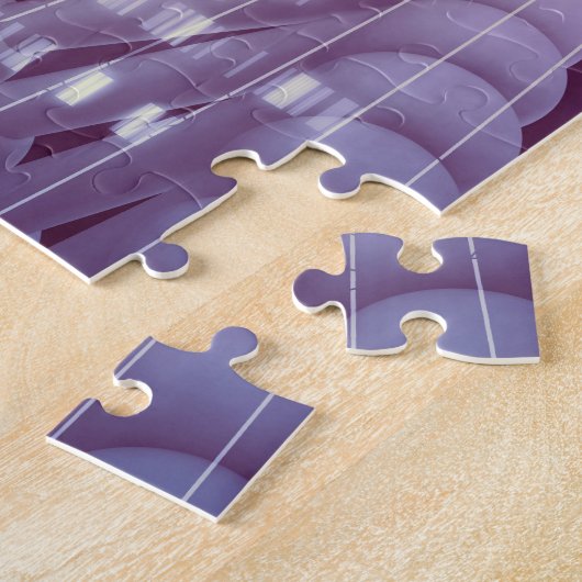 DNAの医学およびバイオテクノロジー化学遺伝子 ジグソーパズル (側面)