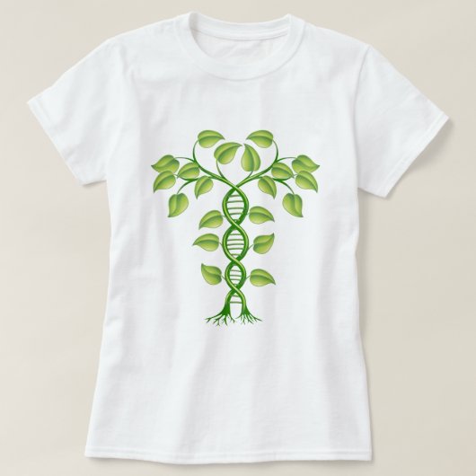 DNAの植物の概念 Tシャツ (デザイン正面)