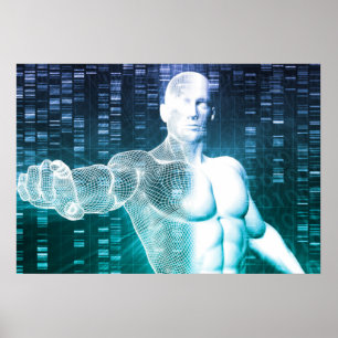 DNAの科学者エンジニアとの医学の技術 ポスター