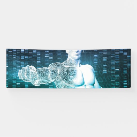 DNAの科学者エンジニアとの医学の技術 横断幕 (横)