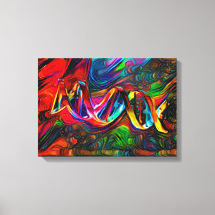DNAの繊維のアートワーク キャンバスプリント