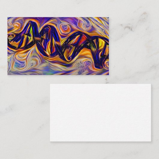 DNAの繊維のアートワーク 名刺 (正面/裏面)