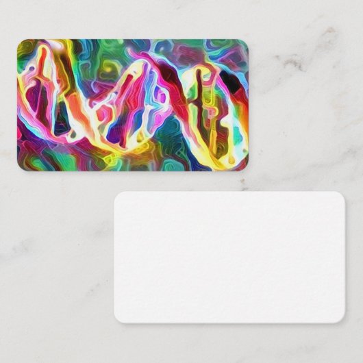 DNAの繊維のアートワーク 名刺 (正面/裏面)