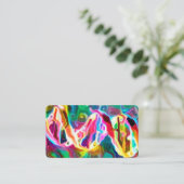 DNAの繊維のアートワーク 名刺 (スタンド正面)