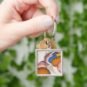DNAの繊維のカラフルな表示 キーホルダー (手)