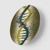 DNAの芸術の柱時計 ラウンド壁時計 (傾斜)