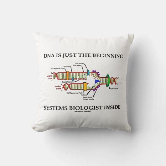 DNAはシステムの中で生物学者の始まりにすぎない クッション (正面)