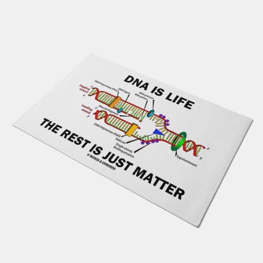 DNAは人生だ残りは問題のユーモアである ドアマット (アングル)