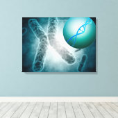 DNAを示すテロメアの概念像 キャンバスプリント (インサイチュ (ウッドフロア))