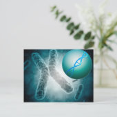 DNAを示すテロメアの概念像 ポストカード (スタンド正面)