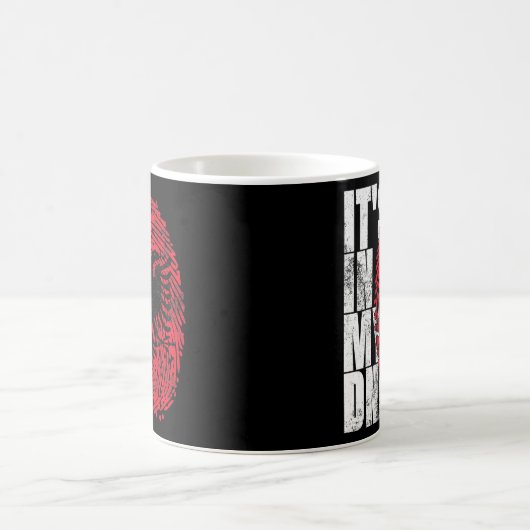 DNAアルバニアのグラフィックウーマンの男性へ中 コーヒーマグカップ (中央)