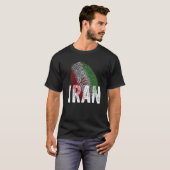 DNAイラン誇りを持ったイランカッコいい国旗 Tシャツ (正面フル)