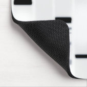 DNAコードアートブラックオンホワイト マウスパッド (コーナー)