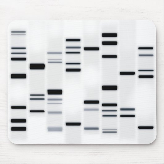 DNAコードアートブラックオンホワイト マウスパッド (正面)
