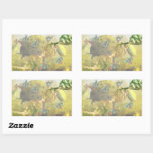 DNAステッカー付き細胞 長方形シール (シート)